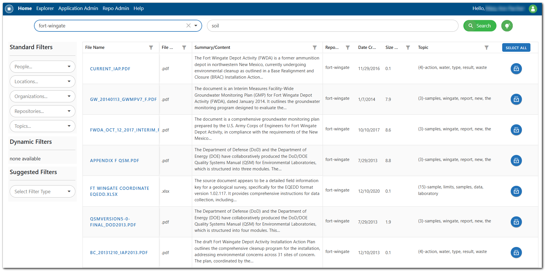 Helios Search Results