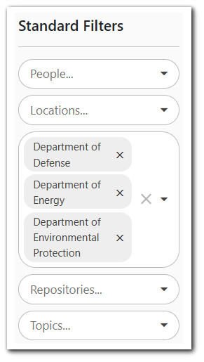 Helios Standard Filtering Selected