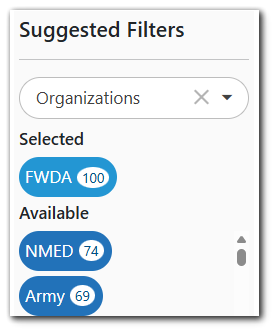 Helios Suggested Filters Selected