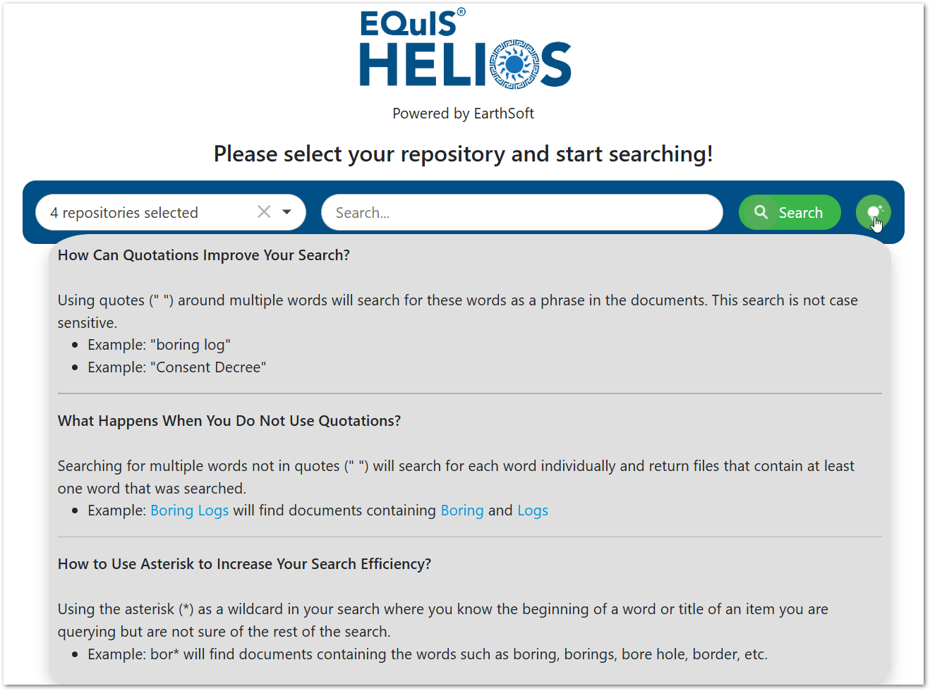 Helios Search Tips Icon
